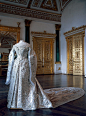 Ceremonial Court Dress of Dowager Empress Maria Feodorovna, Olga Bulbenkova's Workshop (St. Petersburg): ca. late 19th-early 20th century, Russian, silk, metallic thread, faux pearls, metal, tulle, brocade and satin, embroidered.