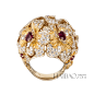 卡瑞拉·卡瑞拉 (Carrera y Carrera) 2014年Orquideas系列珠宝
黄金钻石镶嵌红宝石戒指


