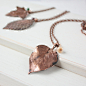 Real lilac leaf necklace by WhiteSquaw