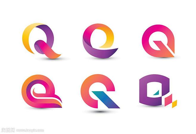 彩色创意字母Q标志