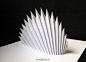 【弹出式纸艺】这是由德国图形设计师Peter Dahmen制作的一系列弹出式纸雕，打开的那一刻真是美呆了！
