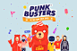 "PUNKBUSTERS™" Retro Punk Rock Band : 록(ROCK)음악과 아트토이(ART TOY)를 좋아하는 크리에이터들이 모여 만든 펑크록밴드 “펑크버스터즈”는 제임스(보컬) 스컬(기타) 잭(베이스) 맥(신디) 비어(드럼)와 코마, 퍼피, 레드몬(마스코트)이 함께하는 이 밴드는 우주여행을 하면서 만나는 악당들을 음악으로 물리치고 다양한 에피소드를 만들어가며 그들만의 음악을 완성해갑니다.개성 있는 캐릭터와 재미있는 그래픽