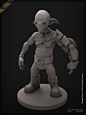 Techno Goblin WIP, Joern Zimmermann : ZBrush sketch for a new character, quick KeyShot render.