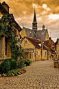 The streets of Montrésor, a small village in the Loire Valley in France.