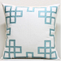 3高档样板房时尚北欧宜家新中式白色蓝色绣花沙发抱枕靠垫靠腰枕-淘宝网