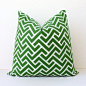 Kelly Green Organic Geometric Designer Pillow by WhitlockandCo, $44.00