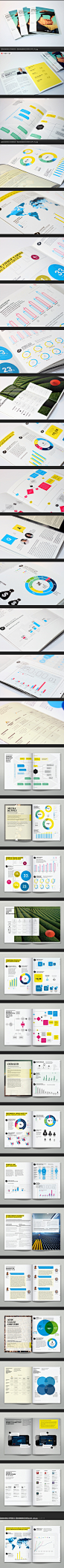 清新的表格统计类画册设计-图麦格纳媒体经济报告[32P]-平面设计