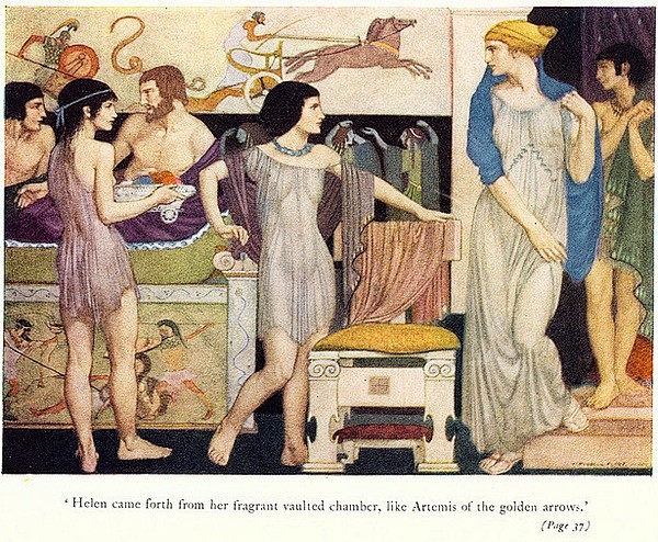 古希腊盲诗人荷马的《奥德赛》插图。192...