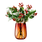 Buy LSA International Forest Vase - Berry - 23cm | Amara : Display your favourite blooms in this Forest vase from LSA International. Crafted from mouth-blown glass, the beautiful orange and red shades have been achieved by encasing coloured pigments withi