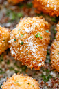 Parmesan Chicken Bites - The best chicken nuggets you will ever have - crisp-tender and completely homemade with Parmesan goodness!