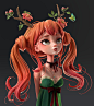 Druid Girl | Polypaint, Alina Makarenko : Druid Girl with deer antlers is my own character. Polypaint in Zbrush.

Follow me ↴ 
• https://youtube.com/c/alina3art 
• https://instagram.com/alina3.art
