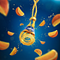 Orangina — Shake the Pulp : We were approached by our friends from Achtung! Amsterdam, to take care of two key visuals production for the Orangina campaign.We wanted to keep a realistic look, but the main goal was to show Orangina™ natural ingredients at 