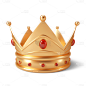 3D金色皇冠装饰元素5