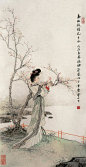 蔡岚（1917-1991）《人物国画微展》浙江钱塘人。蔡嵐先生為人撝謙藴藉，處世淡泊冲和，有風人之遺。年甫十三即從師習畫，矻矻垂六十餘載。後專工傳统工筆人物，初從改七薌、任伯年、費丹旭入手，上溯唐宋諸家，先生作畫，心閑手暢，兎起鶻落，寓剛健於柔韌，極世態於毫末，展轉随形，氣王神完。