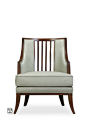 TALMD新中式布艺实木框架单人沙发椅909-103B - 家居单品定制 - 图迈家居
