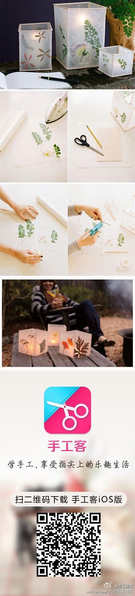 【DIY手工制作植物压花蜡烛灯罩】植物和...