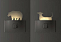 “熄灯之后”是一款壁灯，最外面看上去是一个开关造型的盒子，里面有一个小光源。在盒子的上面有一个开孔，灯光从开空中透过，照在墙上，形成动物的图案，比如小狗，比如小熊。