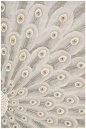 Peacock feather rug: