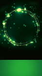 绿色光点炫酷封面H5背景素材