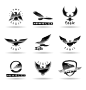 黑色发光猎鹰logo矢量素材