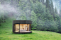 Install Your Prefab Cabin Anywhere in Nature : Designed and created by French architecture company Lumicene, LUMIPOD is a prefabricated housing module, like a real cocoon of simplicity. This all-in one pod settles in the middle of the nature to welcome ci