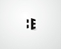 HE  personal logo study, using negative space in the logo combining my initial letters "H".