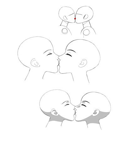 【绘画教材】如何粗话生动感人的KISS动...