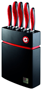 Amazon.com: Richardson Sheffield 5-Piece Gripi Knife Set with Wood Block, Red: Kitchen & Dining