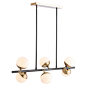 Arteriors 89026 Wahlburg 6 Light Chandelier in Oil Rubbed Bronze with Antique Brass