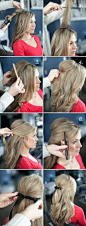 Ribbon Half Updo Tutorial by Martha Lynn Kale | photo by Kate Stafford for Camille Styles