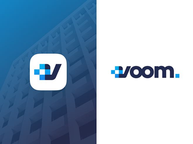 Voom Logo品牌设计贝尔法斯特vo...