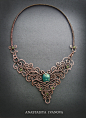 necklace with chrysocolla by nastya-iv83