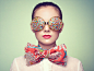 Portrait of beautiful young woman with colored glasses by Oleg Gekman on 500px