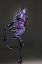 Widowmaker, Qi Sheng Luo : fanart for fun. Widowmaker is doing  Wondergirls "NoBody" pose. I did this pose because I didn't want to make a gun.