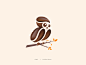 咖啡和猫头鹰LOGO设计-字体传奇网（ZITICQ）
