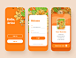 An artist's application flowers illustration design app ui orange