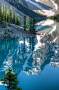 Reflections on Moraine Lake, Banff National Park, Alberta, Canada by D-Niev, via Flickr