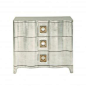 床头柜 银箔 铜件 弧线 新古典 美式简约