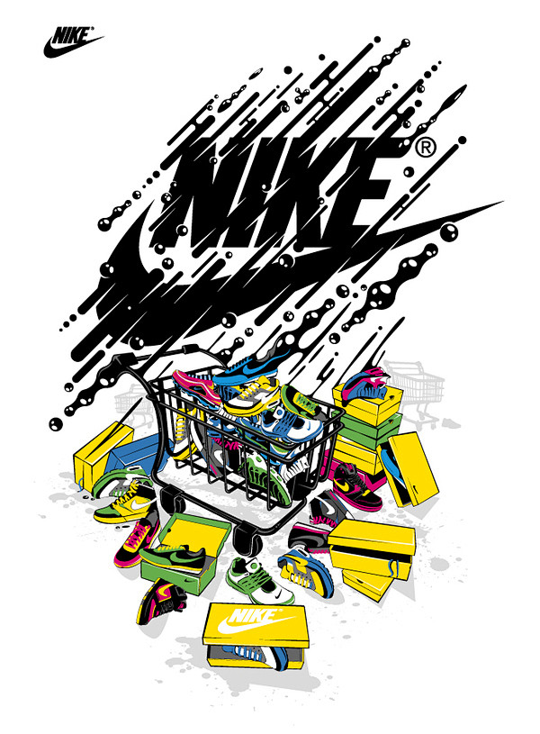 Nike T-shirts耐克T恤插画创...