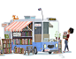 Mobile Library : Been wanting to illustrate a series of mobile libraries. I'm hoping this will be the first of a series.