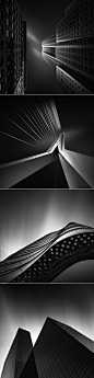 【摄影/建筑】Joel Tjintjelaar，荷兰摄影师，他擅长黑白摄影，光影效果极简而抽象，以下是他的部分建筑摄影
