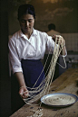 Making noodles. 1979. China. 