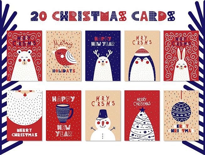 Christmas cards, ele...
