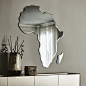 africa | news : africa | news - Wall mirror in smoked grey or bronze mirrored glass with bevelled edges.