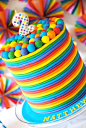 great bright  Rainbow cake
