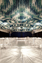 The Monsoon Club at The Kennedy Center, by Serie Architects... thread patterned ceiling #interior #pattern #material: 