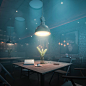 architecture cafe Coffee decoration design itnerior light misty