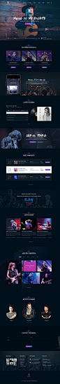 Solala is modern & slick style multipurpose #PSD #template for #Music, Artist, Bands & Entertainment website. Download Now!: 