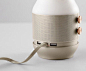 wired beige gold lexon terrace speaker by elium studio