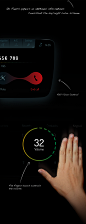 Graphic User Interface for electric car - Škoda Citigo : Graphic user interface for an electric car (Škoda Citigo). It is designed as a playful solution in balance of safety to use. Project covers media center as well as instrument panel interface, icons 